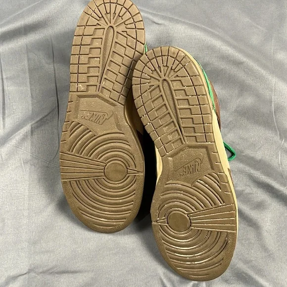 2007 Nike SB Dunk High Wood Deck Brown Tweed Green | Size 15 - Picture 6 of 6